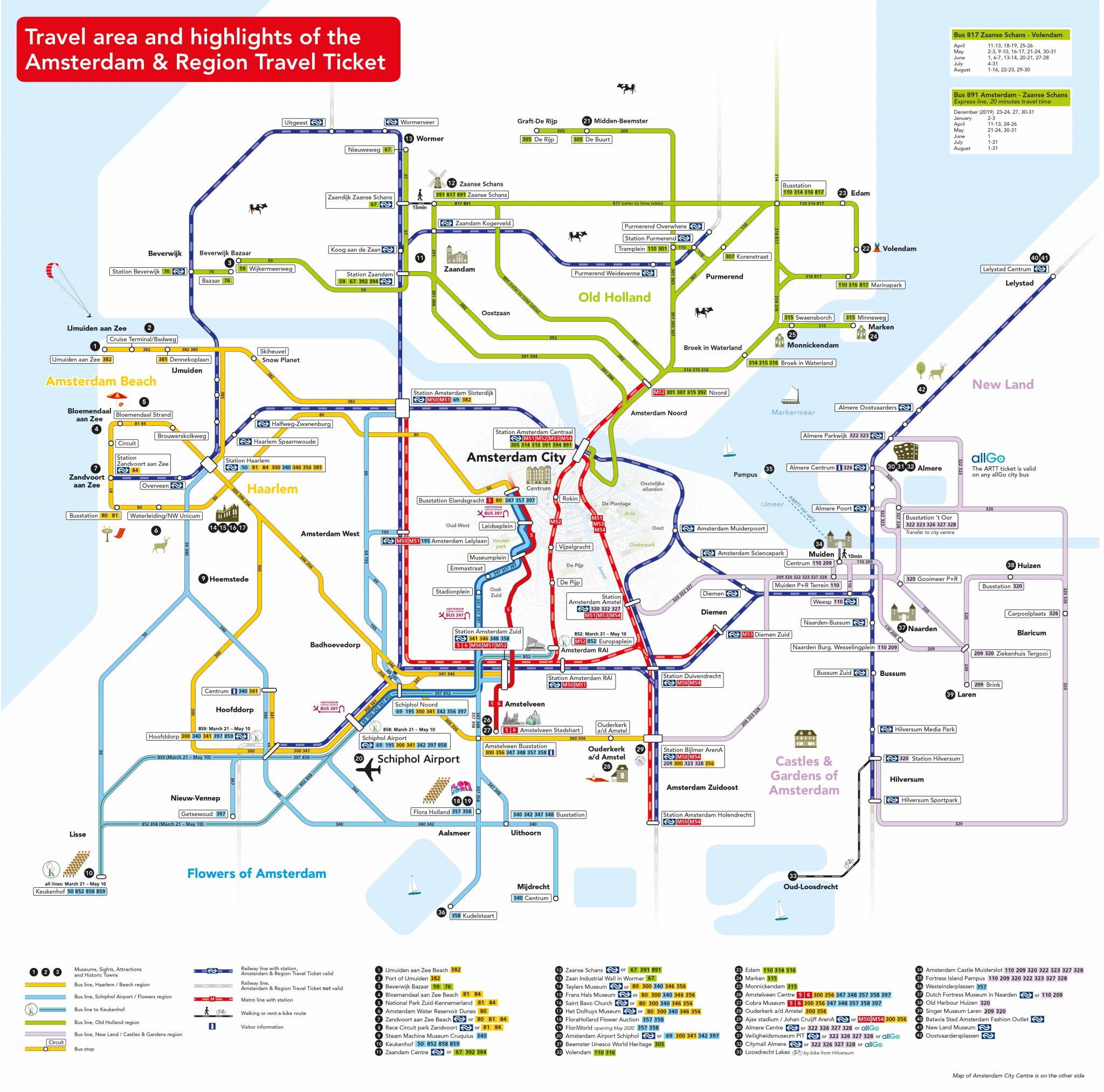 Amsterdam Region Travel Ticket Public Transport Holland Shop